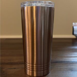 Stainless Steel Tumbler with Clear Lid